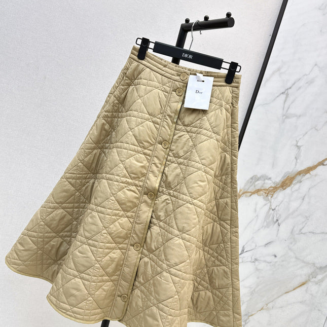 DIOR 25S LONG QUILTED SKIRT 526