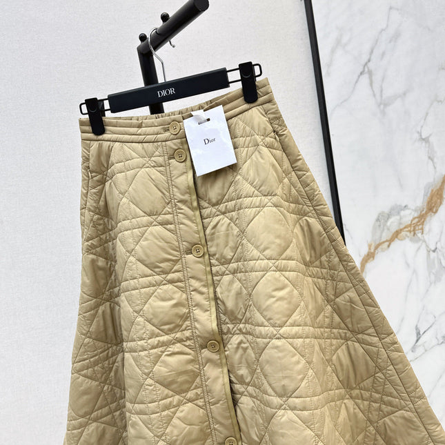 DIOR 25S LONG QUILTED SKIRT 526