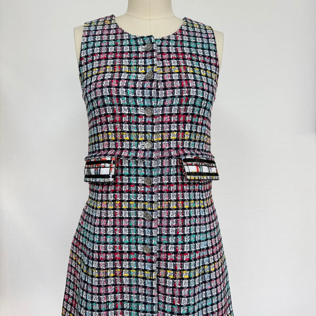 CC 25 Plaid Dress Multicolor Cotton