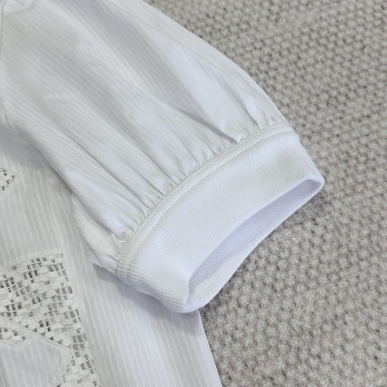 CC 25 Appliqué Short Sleeves T-shirt White Cotton