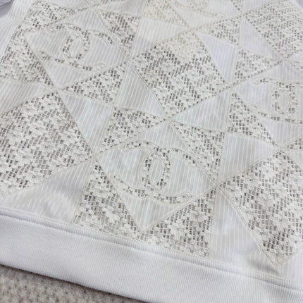 CC 25 Appliqué Short Sleeves T-shirt White Cotton