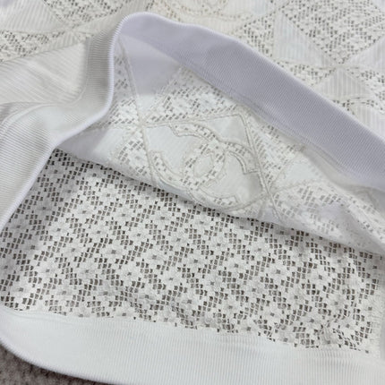 CC 25 Appliqué Short Sleeves T-shirt White Cotton