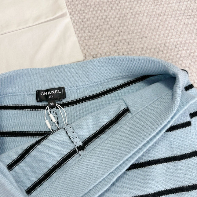 CC 25 Striped Culottes Blue Cashmere