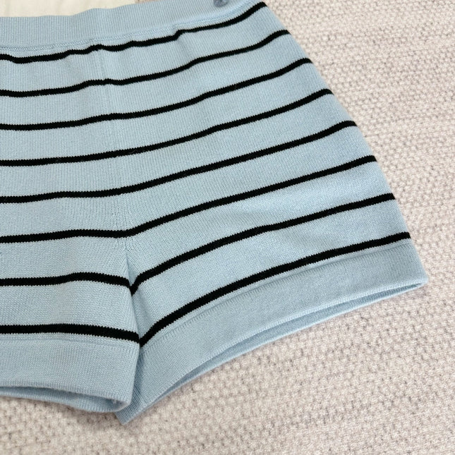 CC 25 Striped Culottes Blue Cashmere