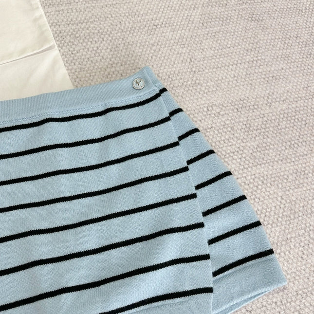 CC 25 Striped Culottes Blue Cashmere