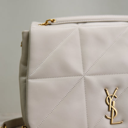 YSL 25S JAMIE 4.3 29 IN BLANC VINTAGE LAMBSKIN GOLD HARDWRE