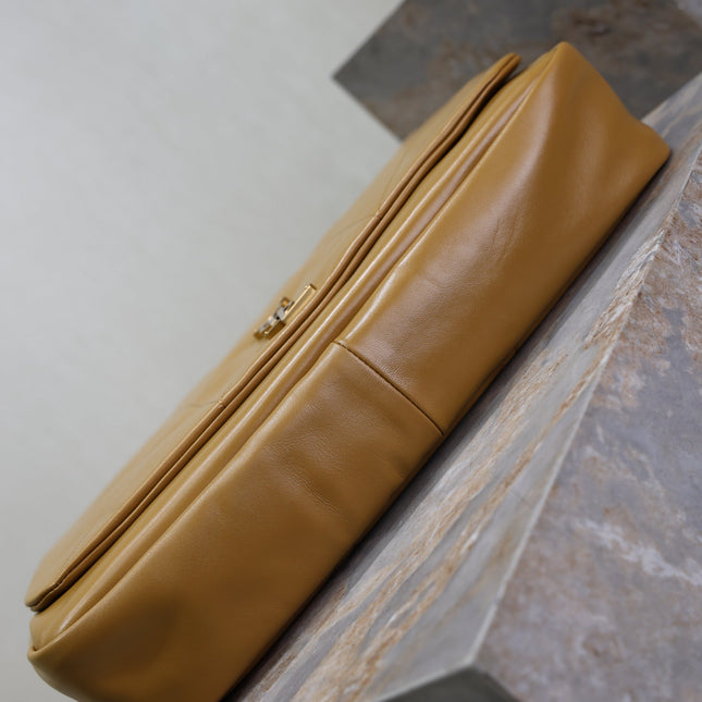 YSL 25S LARGE JAMIE 43 IN DARK GOLDENROD LAMBSKIN GOLD HARDWRE