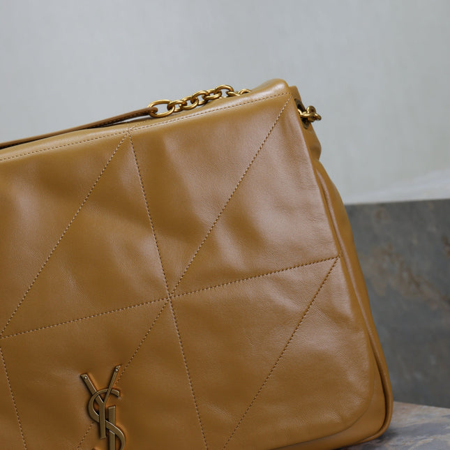YSL 25S LARGE JAMIE 43 IN DARK GOLDENROD LAMBSKIN GOLD HARDWRE