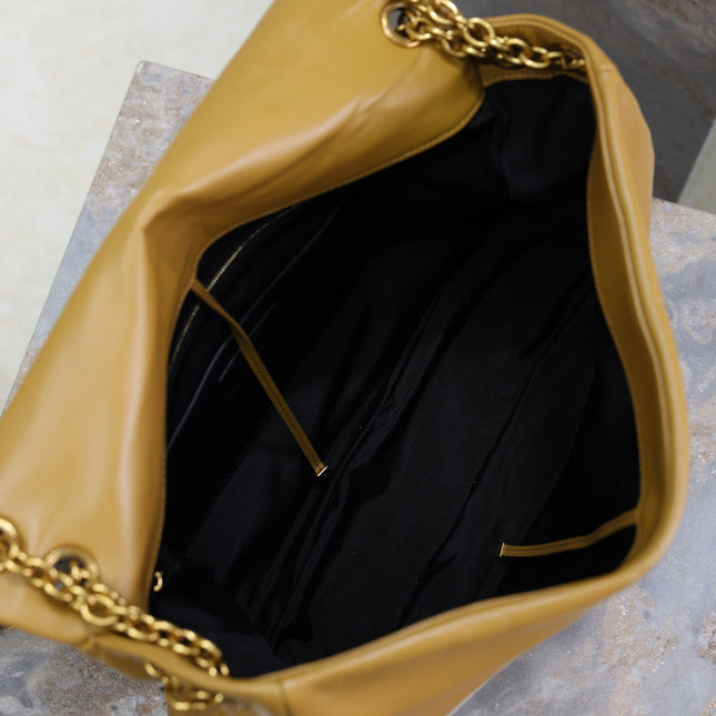 YSL 25S LARGE JAMIE 43 IN DARK GOLDENROD LAMBSKIN GOLD HARDWRE