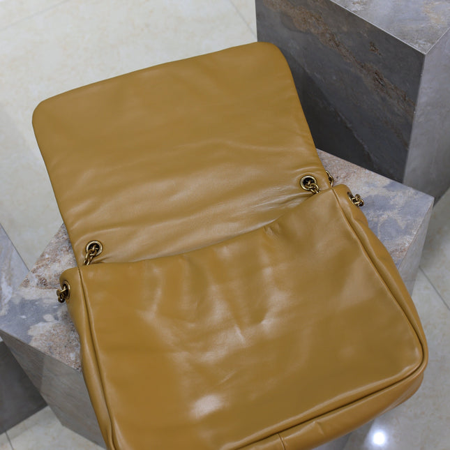 YSL 25S LARGE JAMIE 43 IN DARK GOLDENROD LAMBSKIN GOLD HARDWRE