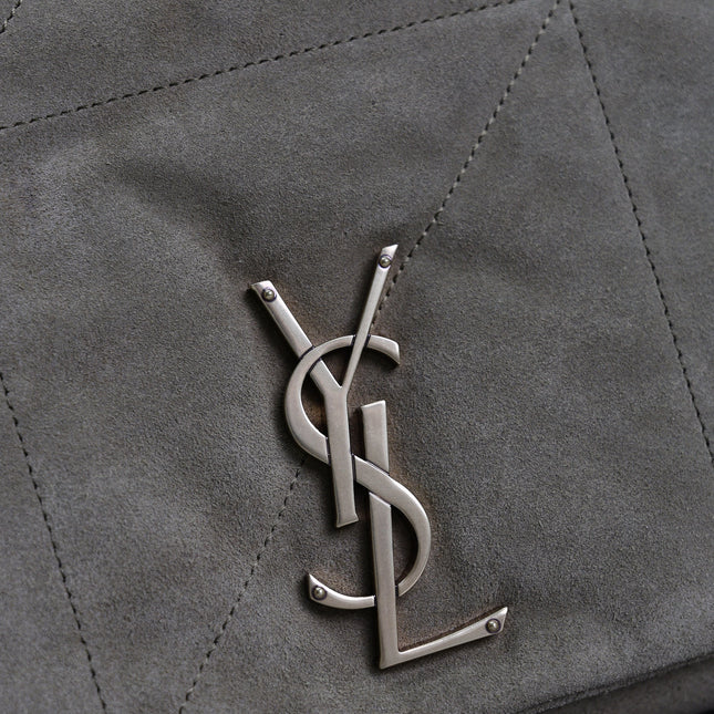 YSL 25S LARGE JAMIE 43 IN MUTED KHAKI SUEDE GOLD HARDWRE