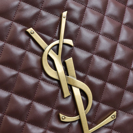 YSL 25S ICARE 27 IN ROUGE CABERNET QUILTED CALFSKIN GOLD HARDWRE