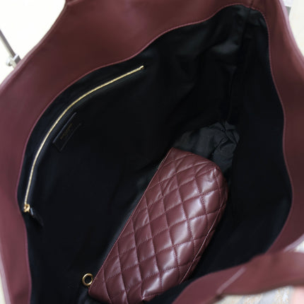 YSL 25S ICARE 27 IN ROUGE CABERNET QUILTED CALFSKIN GOLD HARDWRE