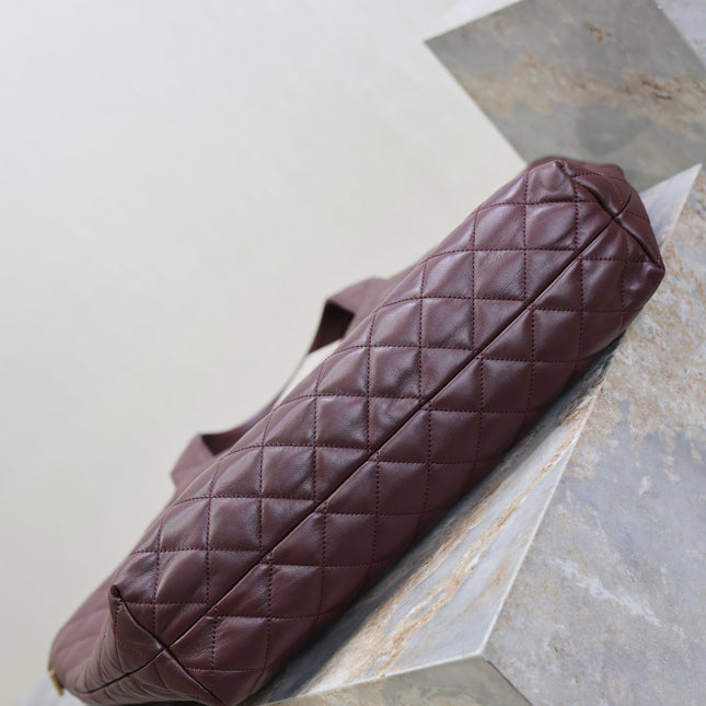 YSL 25S ICARE 27 IN ROUGE CABERNET QUILTED CALFSKIN GOLD HARDWRE