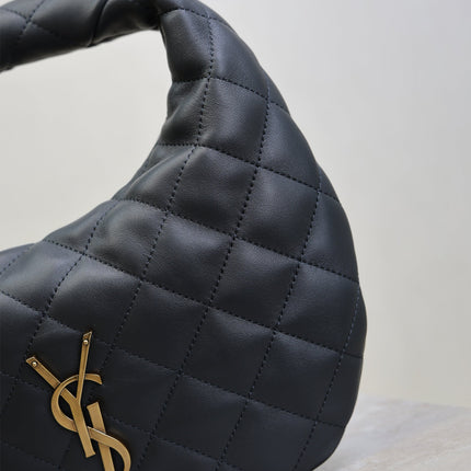 YSL 25S ICARINO 17 IN BLACK QUILTED CALFSKIN GOLD HARDWRE