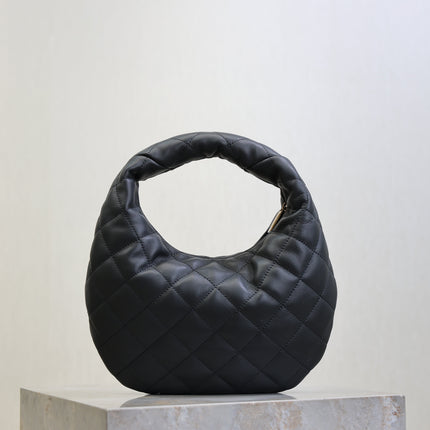 YSL 25S ICARINO 17 IN BLACK QUILTED CALFSKIN GOLD HARDWRE