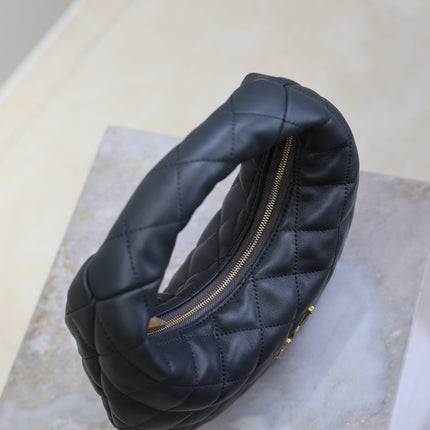 YSL 25S ICARINO 17 IN BLACK QUILTED CALFSKIN GOLD HARDWRE