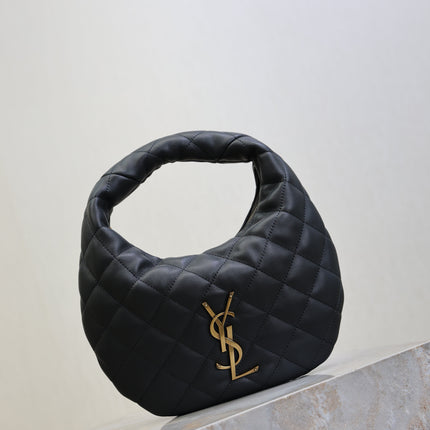 YSL 25S ICARINO 17 IN BLACK QUILTED CALFSKIN GOLD HARDWRE
