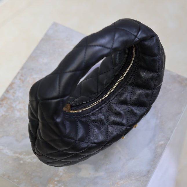 YSL 25S ICARE BABY 17 IN BLACK QUILTED CALFSKIN GOLD HARDWARE