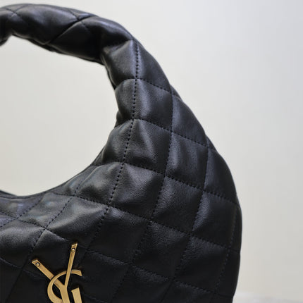 YSL 25S ICARE BABY 17 IN BLACK QUILTED CALFSKIN GOLD HARDWARE