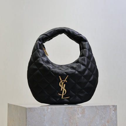 YSL 25S ICARE BABY 17 IN BLACK QUILTED CALFSKIN GOLD HARDWARE