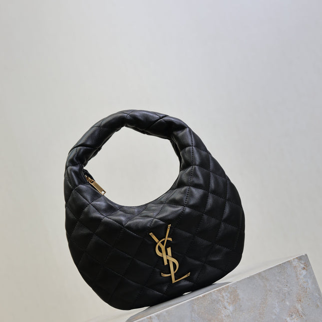 YSL 25S ICARE BABY 17 IN BLACK QUILTED CALFSKIN GOLD HARDWARE