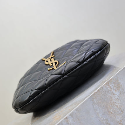 YSL 25S ICARE BABY 17 IN BLACK QUILTED CALFSKIN GOLD HARDWARE