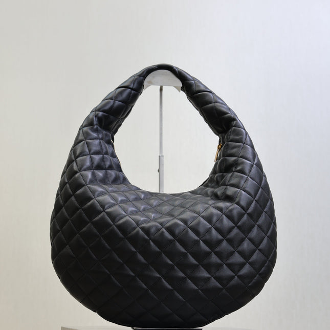 YSL 25S ICARE HOBO 44 IN BLACK QUILTED CALFSKIN GOLD HARDWARE