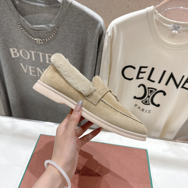 LP 25S SUMMER CHARMS WALK LOAFERS IN WARM GREY SUEDE AND FLEECE