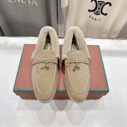 LP 25S SUMMER CHARMS WALK LOAFERS IN WARM GREY SUEDE AND FLEECE