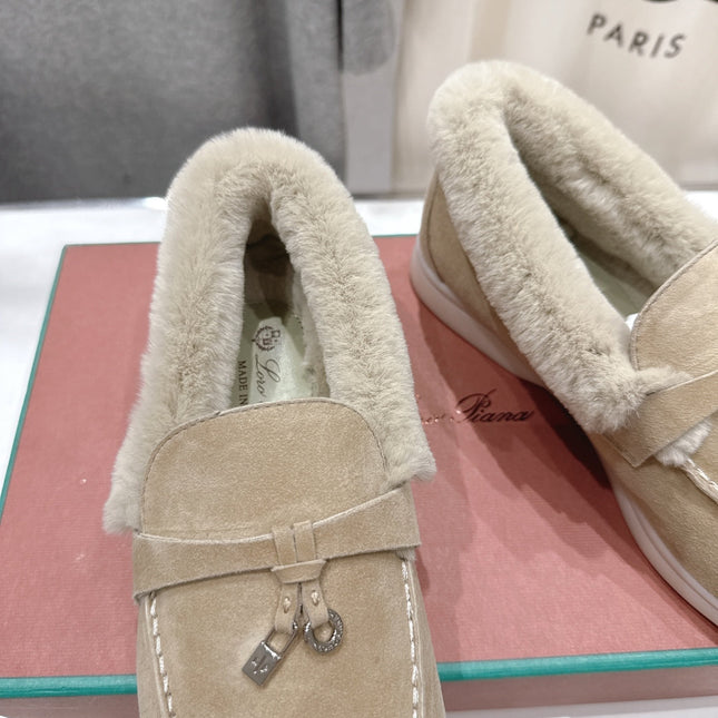 LP 25S SUMMER CHARMS WALK LOAFERS IN WARM GREY SUEDE AND FLEECE