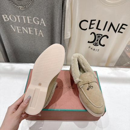 LP 25S SUMMER CHARMS WALK LOAFERS IN WARM GREY SUEDE AND FLEECE