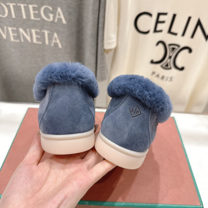 LP 25S SUMMER CHARMS WALK LOAFERS IN SLATE BLUE SUEDE AND FLEECE