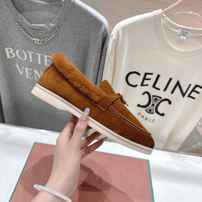 LP 25S SUMMER CHARMS WALK LOAFERS IN BURNT ORANGE SUEDE AND FLEECE