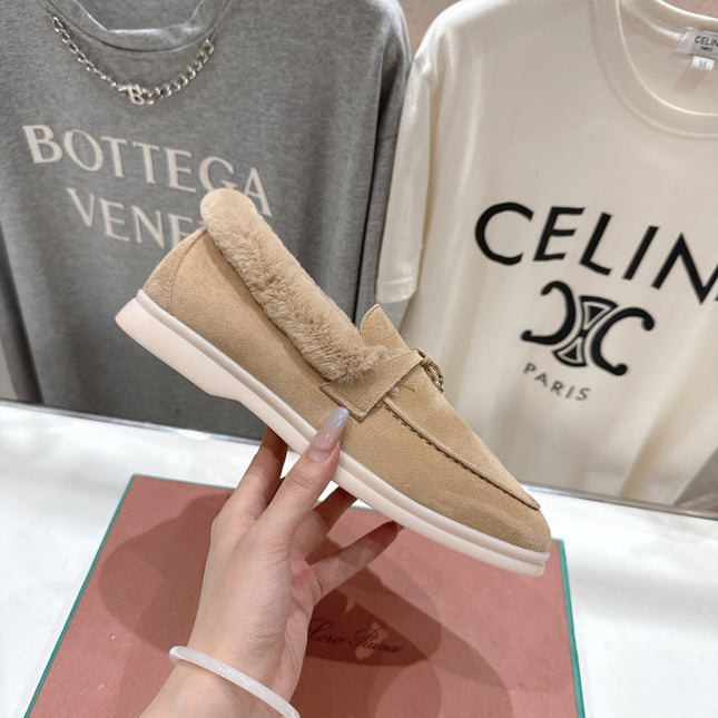 LP 25S SUMMER CHARMS WALK LOAFERS IN LIGHT BEIGE SUEDE AND FLEECE