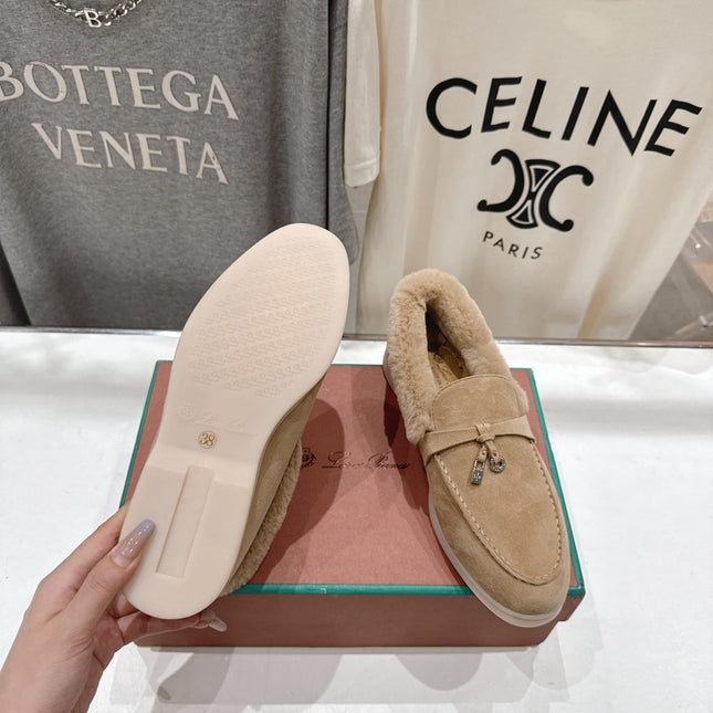 LP 25S SUMMER CHARMS WALK LOAFERS IN LIGHT BEIGE SUEDE AND FLEECE