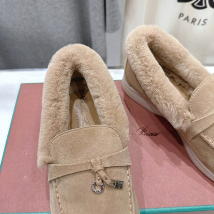 LP 25S SUMMER CHARMS WALK LOAFERS IN LIGHT BEIGE SUEDE AND FLEECE