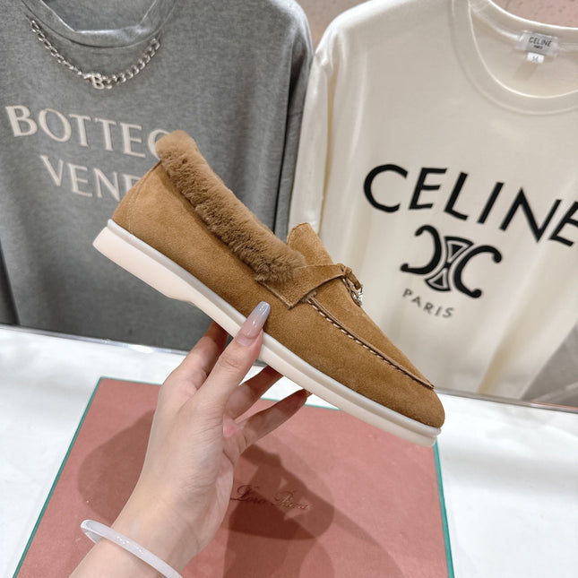LP 25S SUMMER CHARMS WALK LOAFERS IN BROWN SUEDE AND FLEECE