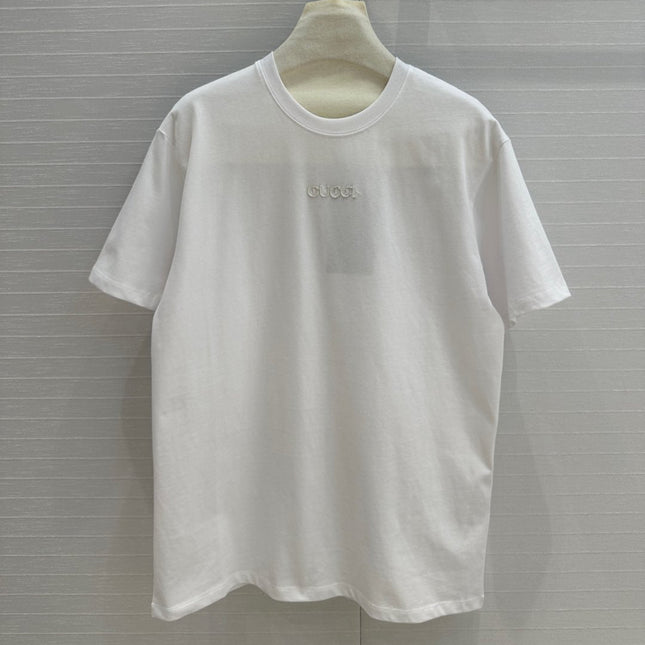 Gucci 25 Printed Short-sleeved T-shirt White Cotton