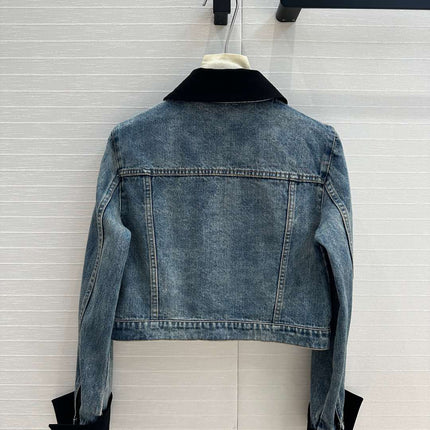 CC 25 Denim Jacket Blue mix Black Cotton