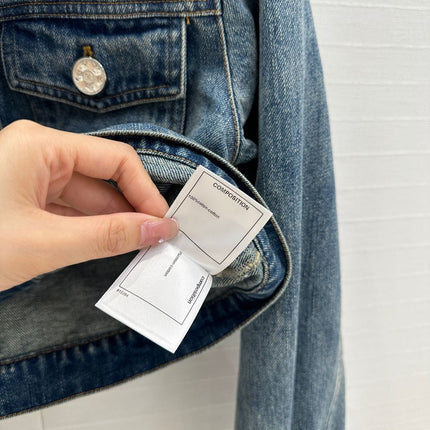 CC 25 Denim Jacket Blue mix Black Cotton