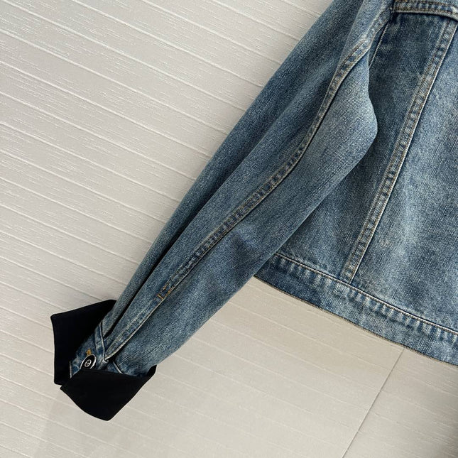 CC 25 Denim Jacket Blue mix Black Cotton