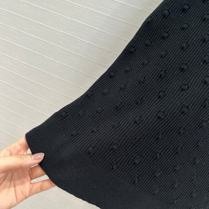 CC 25 Knitted Vest Black Cotton