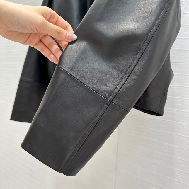 Loewe Draped Jacket Black Lambskin