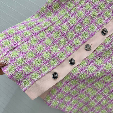 CC SHORT-SLEEVE TWEED TOP 268292