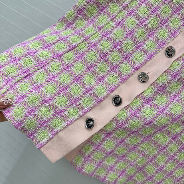 CC SHORT-SLEEVE TWEED TOP 268292