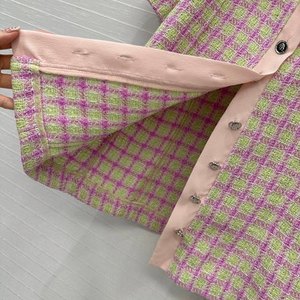 CC SHORT-SLEEVE TWEED TOP 268292