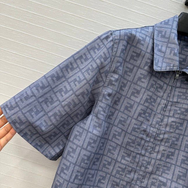 FENDI SHORT-SLEEVE SHIRT WITH FF LETTER PRINT 276173