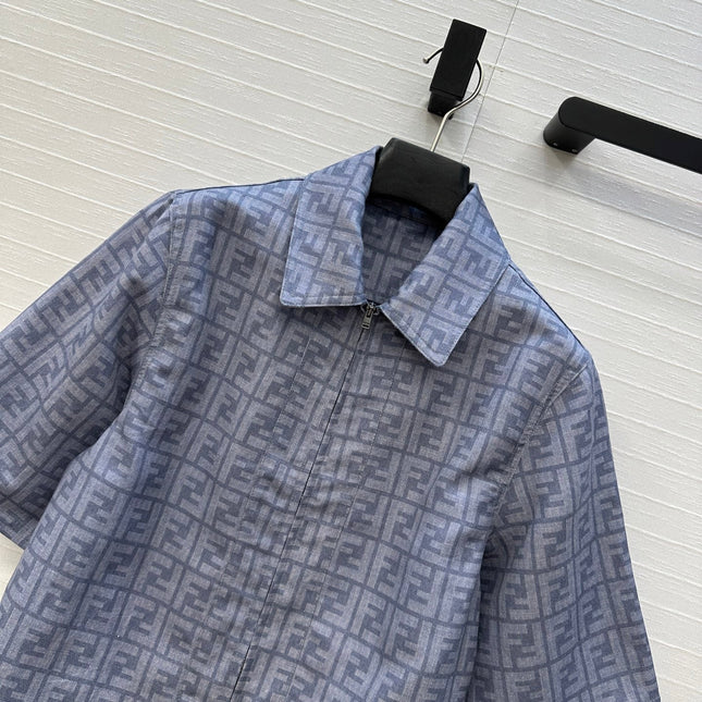 FENDI SHORT-SLEEVE SHIRT WITH FF LETTER PRINT 276173