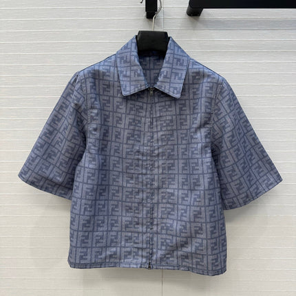 FENDI SHORT-SLEEVE SHIRT WITH FF LETTER PRINT 276173